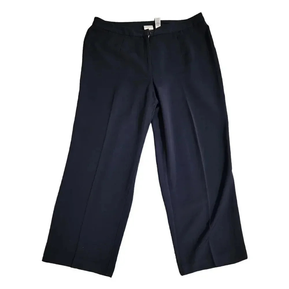 Villager Woman Liz Claiborne Dress Pants Plus 18W Size Black Pull On